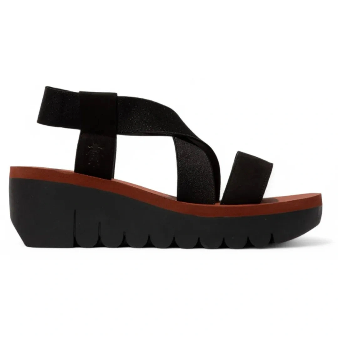 YABI922FLY Damen Leder Sandalen mit Keilabsatz Sommer Traum leicht & elegant einfach unvergesslich
